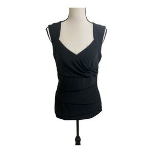 White House black Market womens vneck tank style side zipper medium.